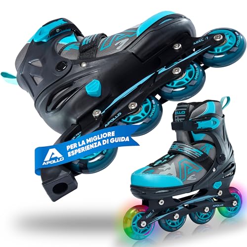 Pattini In Linea 2 In 1 Regolabili SMJ Sport Per Bambini - Convertibili In Pattini, ABEC7, Taglie 26-41