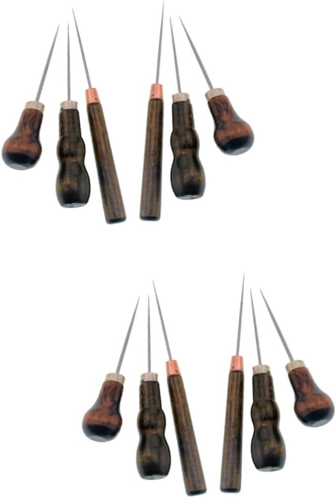 TEHAUX 12pcs Multifunctional Sewing Awl DIY Craft Punch Tool Leatherworker Snag Needle Tool Essential Sewing Accessories Kit for Home Store