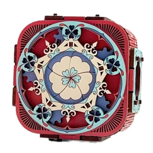 DHYAWUER Carillon Puzzle in Legno 3D con Contenitore per Gioielli, Kit Modello in Miniatura con Luce, Regalo di Compleanno Ideale e Decorazione per La Casa