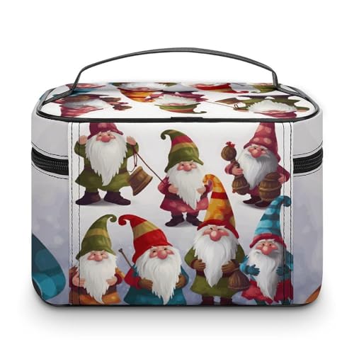 Bolsa de maquillaje grande e impermeable con compartimentos y asa para viaje 3