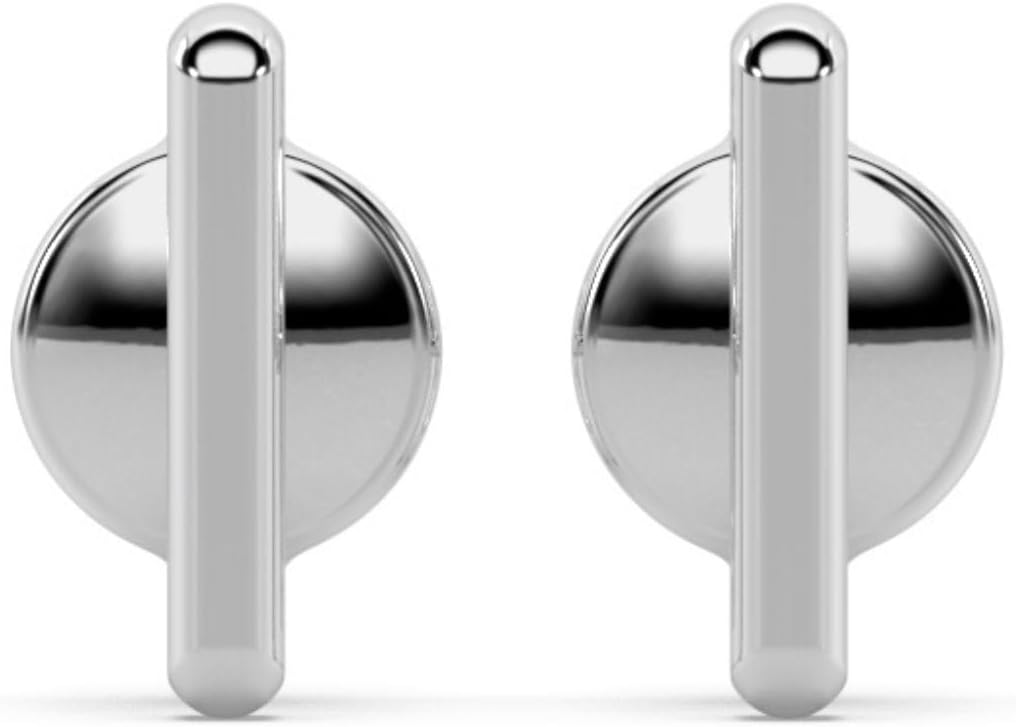 ONI Collective Bar Stud - 925 Sterling Silver with Rhodium or 14K Gold Plating, Sleek Straight Bar Design