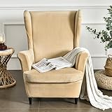 【Construction en 2 pièces】: cette housse innovante en 2 pièces pour fauteuil à oreilles est de taille unique, fabriquée en tissu polyester, doux et respirant, flexible, extensible et durable. Housse intelligente avec housse de coussin de siège séparée. En couvrant votre coussin séparément, vous pouvez non seulement glisser le tissu supplémentaire sous le coussin, mais aussi le problème du rebond est définitivement résolu. En outre, soulagez vos tâches ménagères en lavant la housse de coussin fréquemment.