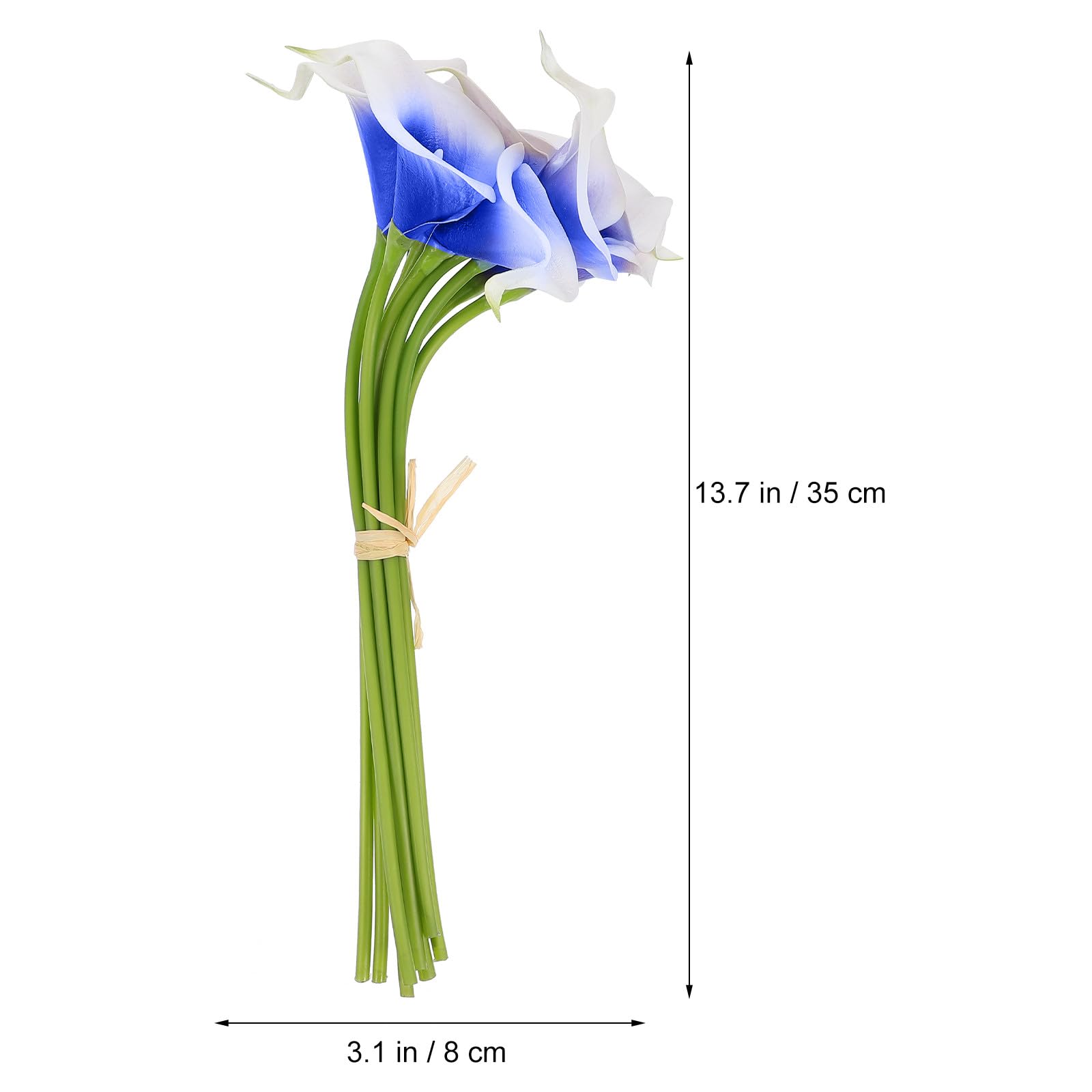 Healeved 20 Pezzi Fiori Artificiali Mini Calla Decorativi e Blu per Bouquet da Sposa, Ornamenti Floreali per Feste, Casa e Ufficio, Fiori Finti Riutilizzabili per Matrimoni