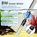 fishkeeper Electric Fish Tank Cleaner – 8W Rechargeable Aquarium Cleaning Tools with Gravel Vacuum, 213GPH Automatic Water Changer with Debris Cleaning & Sand Washing for Freshwater Saltwater Tanks