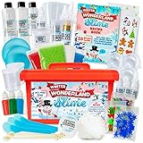Laevo Winter Wonderland Slime Kit, Slime Kits for Girls and Boys, DIY Make Your Own Slime Set: Cloud, Butter, Scented, Clear & More - Winter Slime Kit for Boys & Girls, Slime Supplies for 3+ Years Old