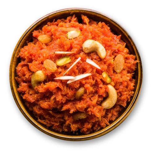 Image of FzyEzy Freeze Dried Gajar Ka Halwa | Ready to Eat Indian Dessert | Traditional Carrot Halwa with Almonds & Pista | Preservative Free | Instant Sweet Dish | 120g