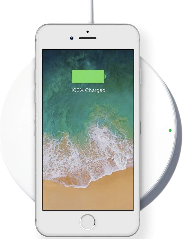 iPhone charging on the Belkin Quick Wireless Charging Pad