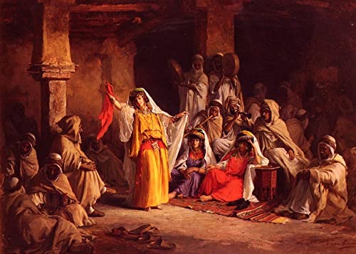 Affiche Toile l'Almeh d'Eugène Girardet 60x90cm pour décoration murale