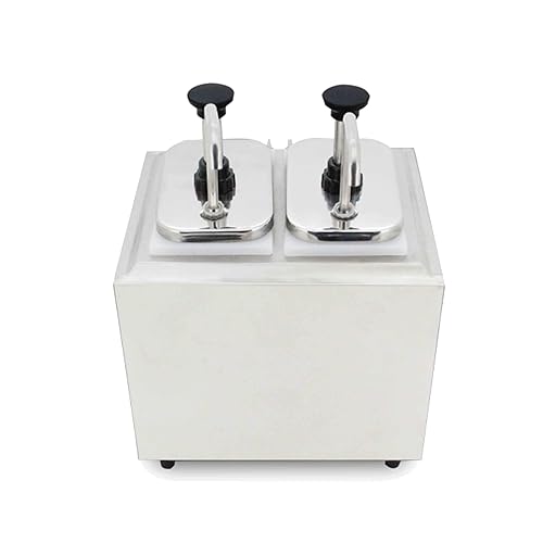Miniatura 2 de Dispensador de queso doble con bomba, calentador de dulce de azúcar caliente, calentador de salsa manual para queso nacho y chocolate, capacidad de