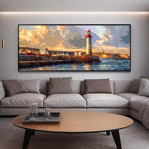 Diamond Painting Adulte Grand Format XXL 130x60cm Coucher de Soleil