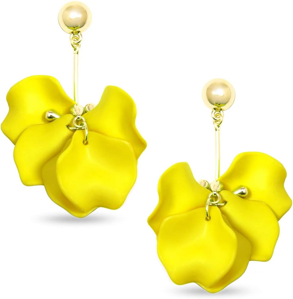 ZENZII Gifts for Women,Flower Pastel Petals Dangle Earrings,Christmas Valentines Mothers day Birthday Gifts for Her Women Mom Wife Sister Girlfriend Teenage Girls
