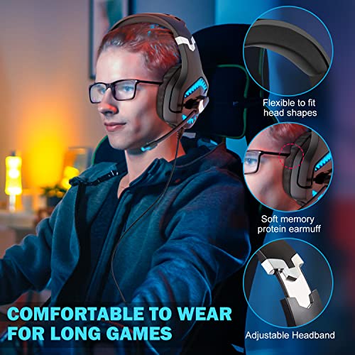 ECOOPRO Stereo Gaming Headset, LED verlicht, 3.5mm jack rood - Afbeelding 7