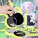 Roffatide Cyberpunk Cup Anime Cyberpunk Edgerunners Mugs Adam Smasher Mug & Rebecca Coasters Black Coffee Cup Set (Black Cup Ceramic Coasters Lid Spoon)