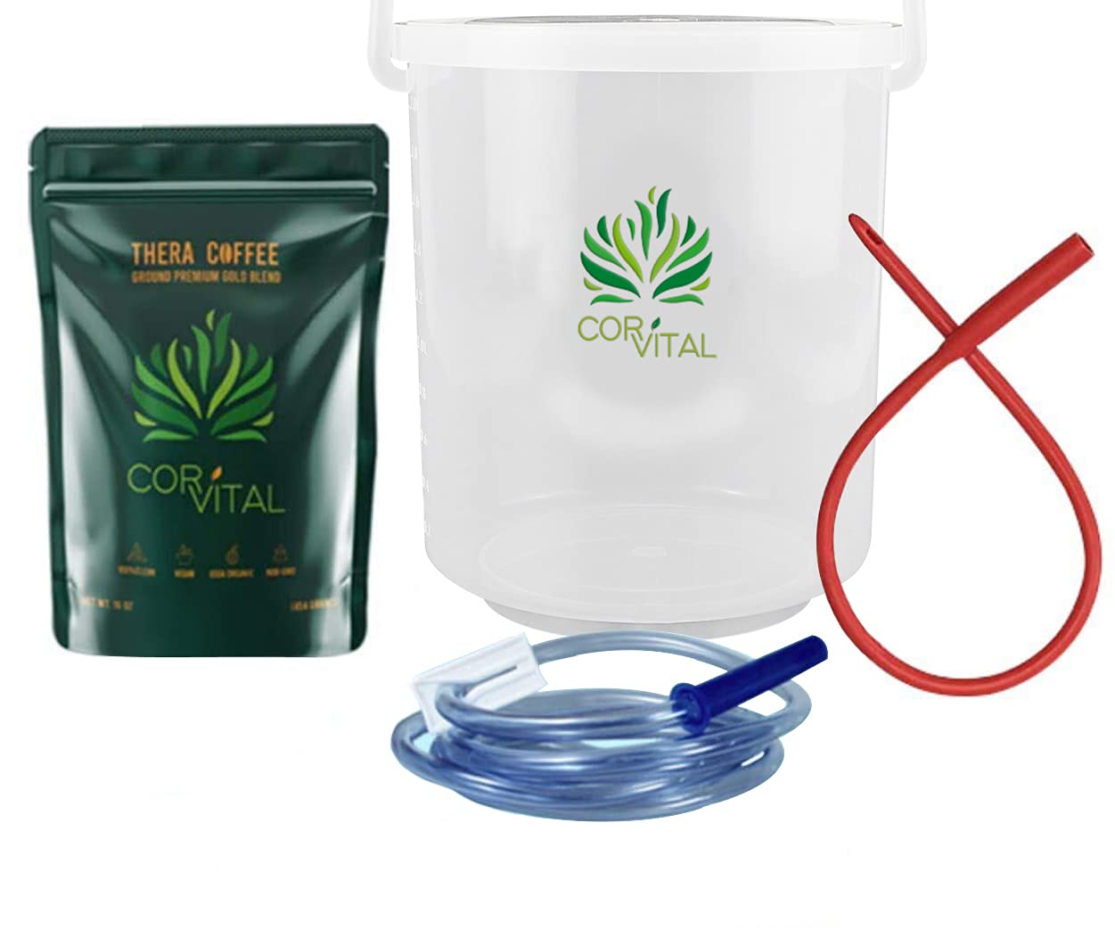 CorVital Try It Now Coffee Enema Kit For Colon Cleansing With 1/2 LB
