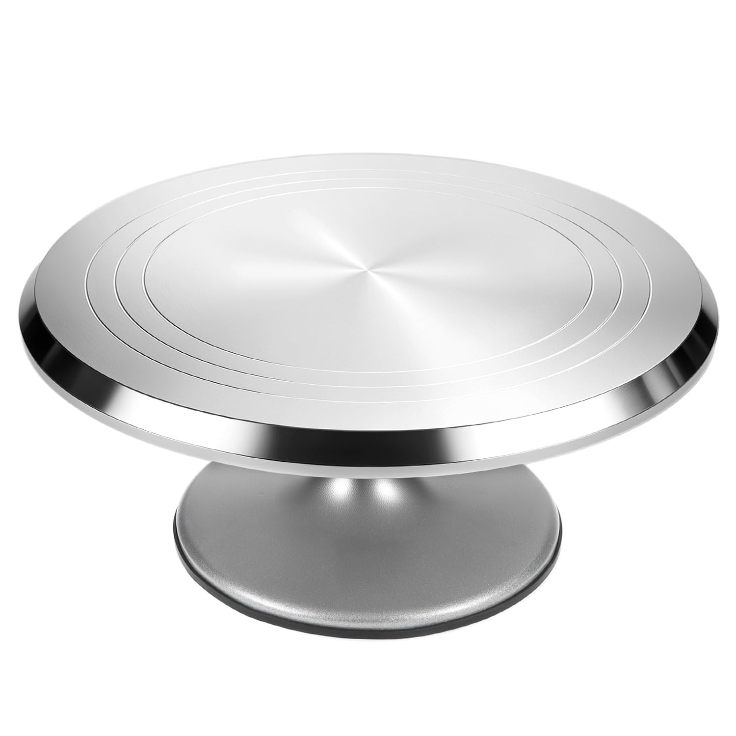 QWORK® Plateau tournant à gâteau, Ø30cm presentoir gateau aluminium, pour pâtisserie, glaçage