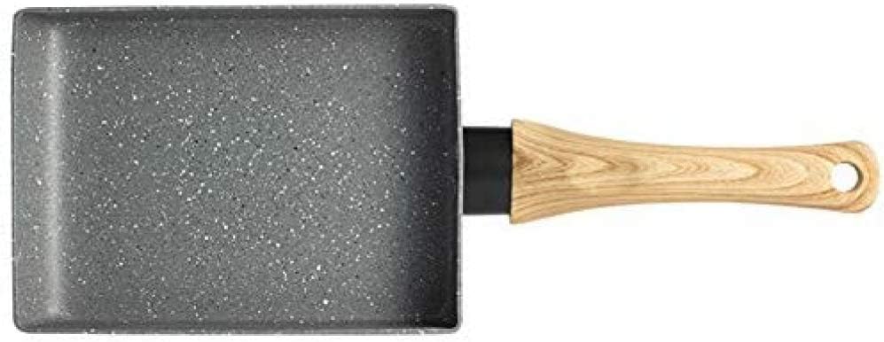qiuqiu Frying Pan Tamagoyaki Omelette Pan,Non-Stick Pan Fry Egg Pan Pancake Kitchen Pot,Multifunctional Square Egg Roll Pan Only Use for Gas Cooker-Grey
