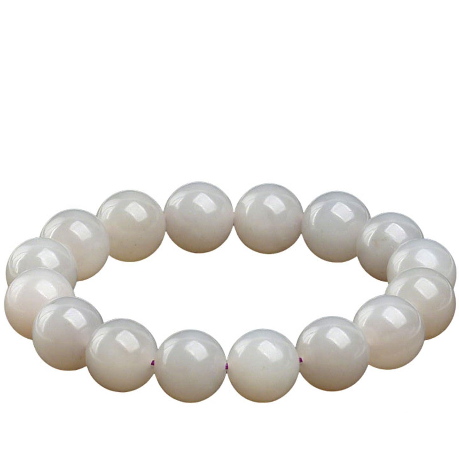 Bracciale in Giada Hetiano da Donna, ricchezza, prosperità, Fengshui, Fatto a Mano da Uomo, con Pietre preziose Naturali, Braccialetti Elastici Elasticizzati, Perline di Pietra,12MM