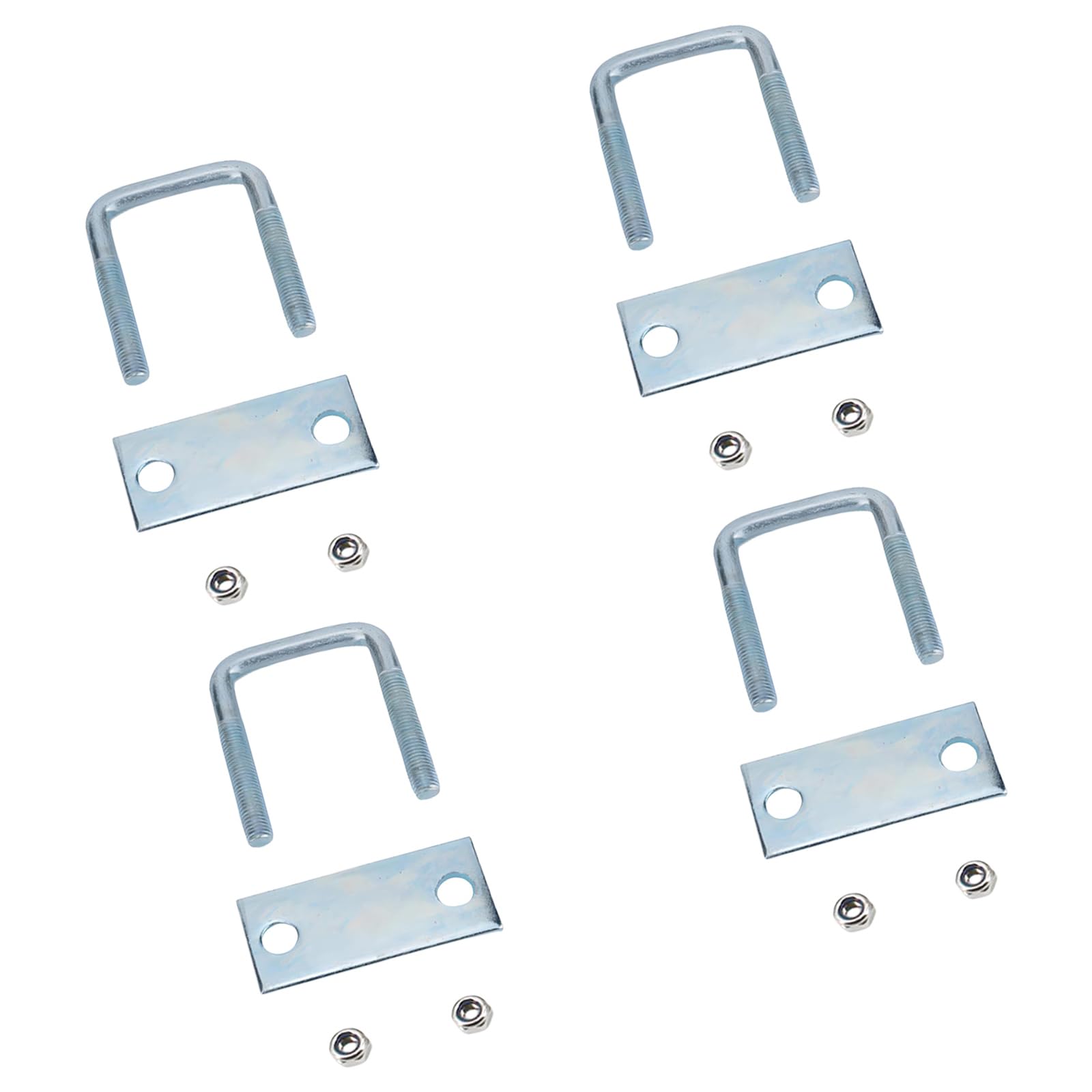 Sturdy Galvanized Steel Axles Torques Control Clamps 4pcs Set for Truck Boats Trailer Spring Stabilization Needs U Bolt Clamp Set