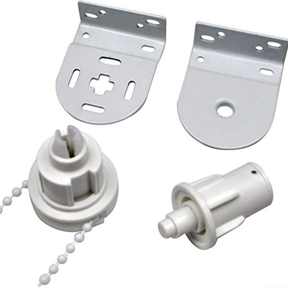 Heavy Duty Roller Blind Fitting Assembly, Compatible with 28mm 32mm Tubes, Easy DIY Installation, White Color(32mm)