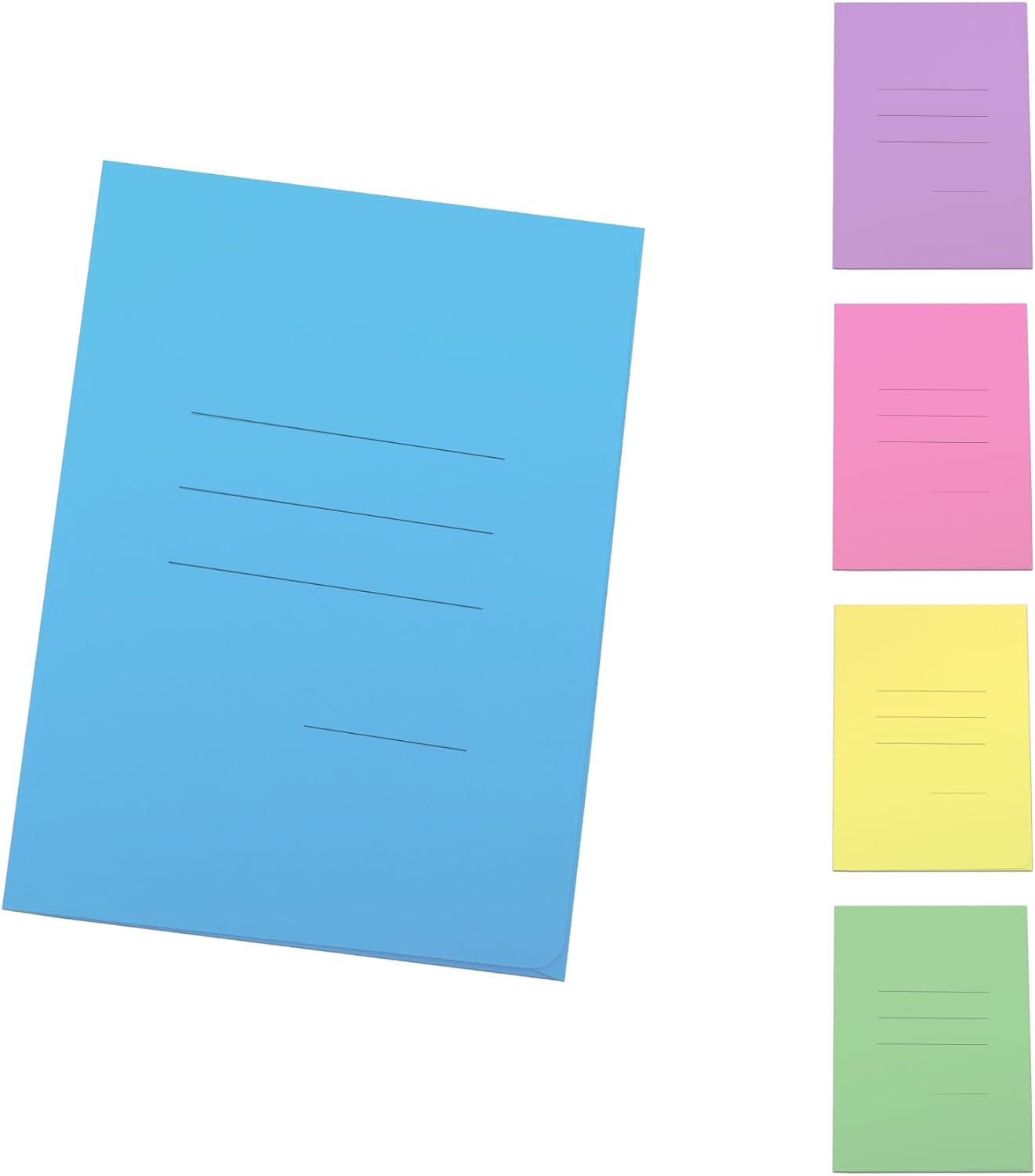 Blasetti 3 Flaps in FSC Certified Manilla Cardboard – Mix Pastel Colours – Office Document Binder, Format 25 x 35 cm, Pack of 25, Paper 200 g