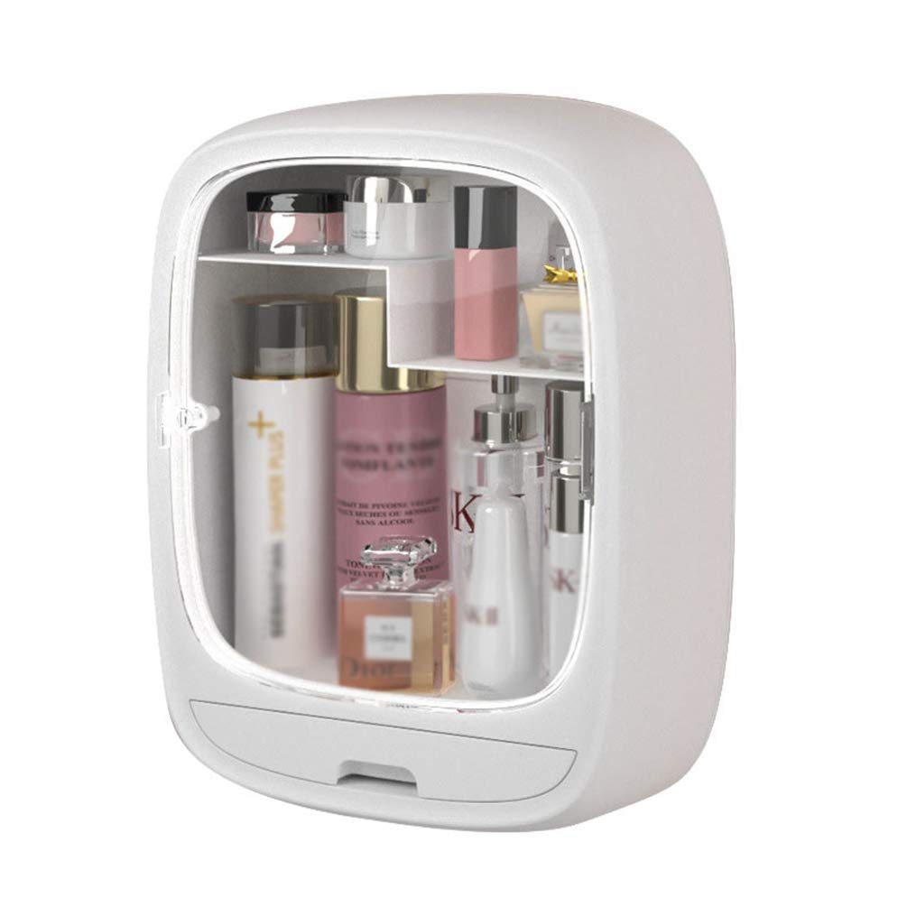 Organizador de cosméticos Rectángulo Caja de Maquillaje Impermeable para Montar en la Pared Sin perforador Caja de Almacenamiento de Escritorio de Gran Volumen multifunción para jo