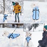 Savlot Hundemantel Wasserdicht Hundejacke Hundepullover mit Reißverschluss Kleine Hunde Winter Warme Jacke Winddicht 2 in 1 Outfit