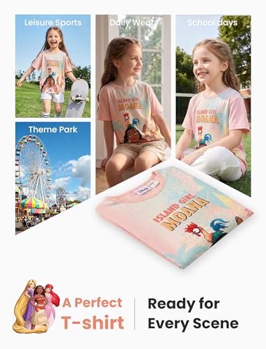 Image of Disney Princess Frozen Marvel Stitch Minnie Mickey Star Wars Girls /Boys Athletic Shirts UV Quick Dry Graphic T-Shirt 2-9 Year