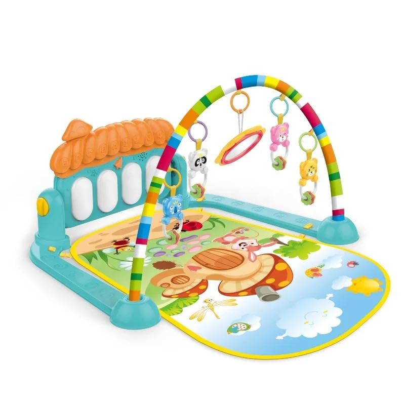 Piano Playmat for Kids, Musical Activity Mat for Learning and Play | Activity Play Mat for Kids Newborn | Hanging Rattles Lights and Tunes for Babies |-image-37