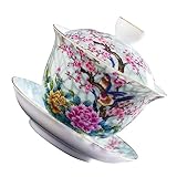 Tasse à thé : convient pour préparer du thé au jasmin, du , du thé oolong, etc., à la maison au bureau, service à thé en céramique