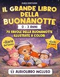 IL GRANDE LIBRO DELLA BUONANOTTE (0-3 anni): Audiolibro Incluso | 70 Favole Illustrate + Guida al Sonno & Diario del Sonno | Il Rituale della Nanna per Bimbi Sereni e Genitori Finalmente Riposati