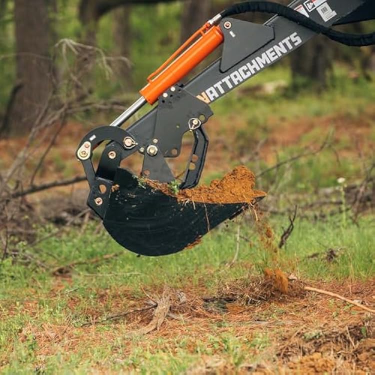 Titan Attachments Mechanical Backhoe Thumb Attachment, Bolt-On 5 Position Adjustable Excavator Thumb, Heavy Duty Boom Mount, Material Grapple Stabilizer