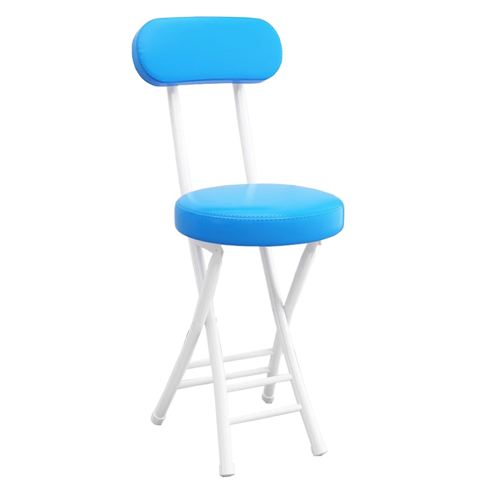 Taburete Plegable Alto para Barra de Cocina, Asiento Interior y Exterior, Respaldo Acolchado, Ahorra Espacio, Taburete Plegable para el hogar.