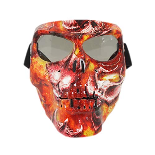 Lawnite Skull Airsoft Mask，Full Face Protective Paintball Masks，Airsoft Tactical Mask for Outdoor Cs