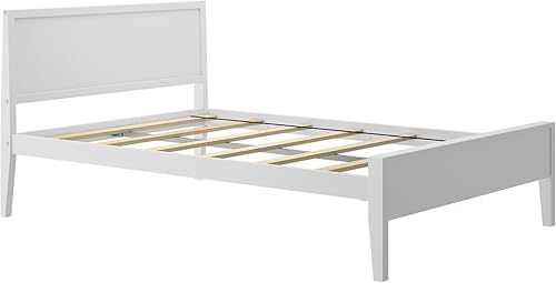 Miniatura 3 de Max & Lily Cama Full, Marco de Cama Full de Madera Maciza con Cabecera de Panel, Cama Full para Niños con Soporte de Listones de Madera, No Necesita