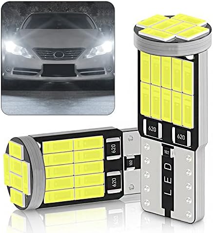 Salior 2PCS 26SMD 800LM Interior Car Lights,T10 LED Bulb 300% Brightness Upgrade,LED Light Lamp Kit Replacement for Dome LED Light,Map Light,Reading Light,Trunk Light,License Plate Light (White/2pcs)