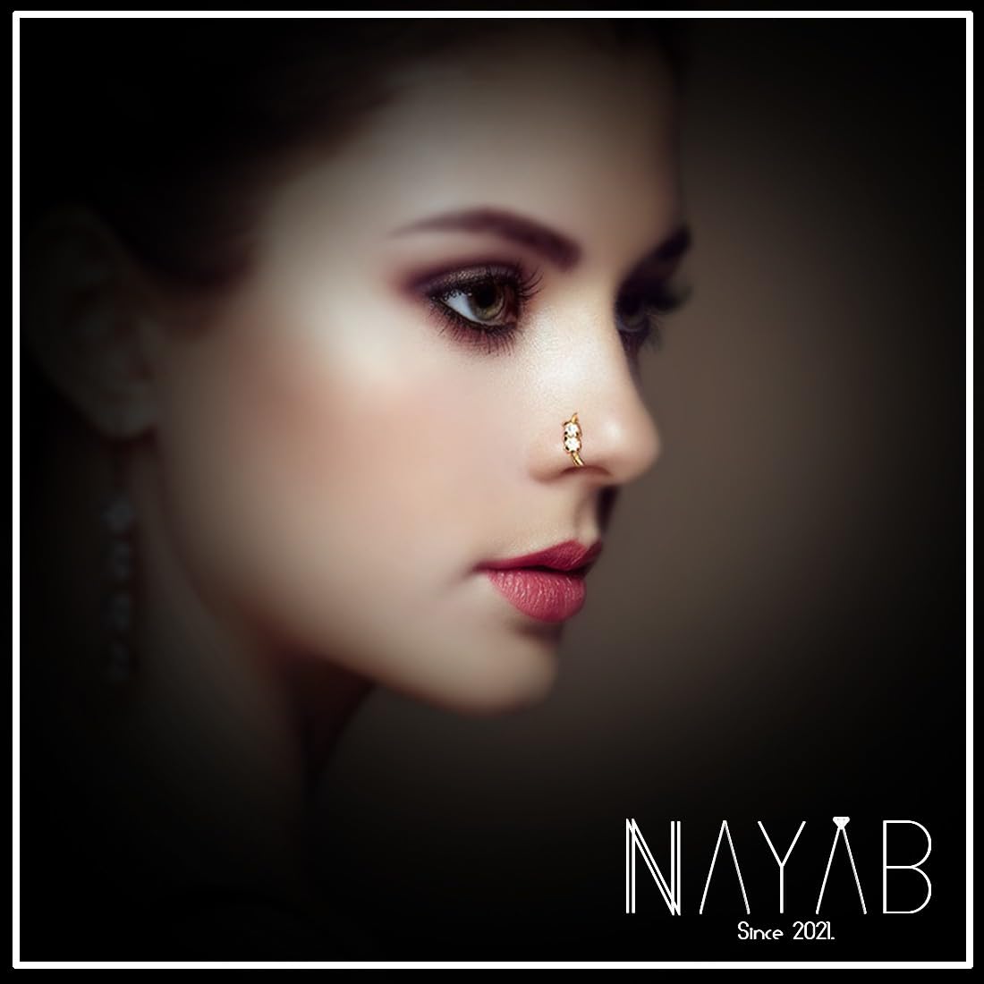 Nayabbazaar Diamond, Crystal Gold-Plated Plated Alloy Nose Ring Gold-image-27