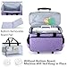 Yarwo Upgraded Rolling Sewing Machine Carrying Case, Detachable Trolley Tote Bag with Removable Bottom Board and Thickened Trailer Leg for Most Standard Sewing Machine and Accessories, Purple