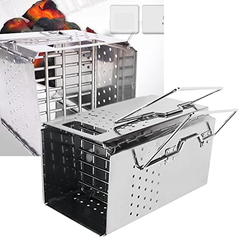 Anzündkamin, Rapidfire Starter - Groß (29cm Höhe) BBQ-Holzkohlegrill, Camping-Barbecue-Grill Grillanzünder, Edelstahl-Klapp-BBQ-Grill, Camping-BBQ-Grill für den Außenbereich Geschenk zum Valentinstag