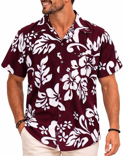 Chemise hawaïenne homme fleurie pour des vacances d'été sous les tropiques