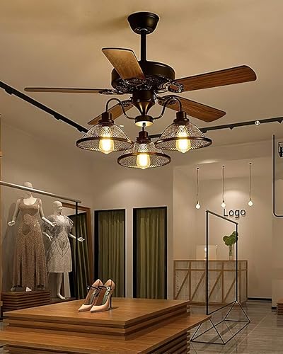 Bagood Rustic Farmhouse Ceiling Fan - 52 Inch, 5 Reversible