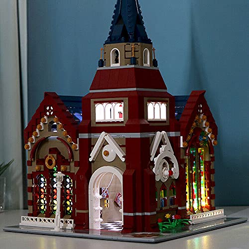 Kirche Bausteine Haus mit Beleuchtung Modular Building 2346 Klemmbausteine – Bild 3
