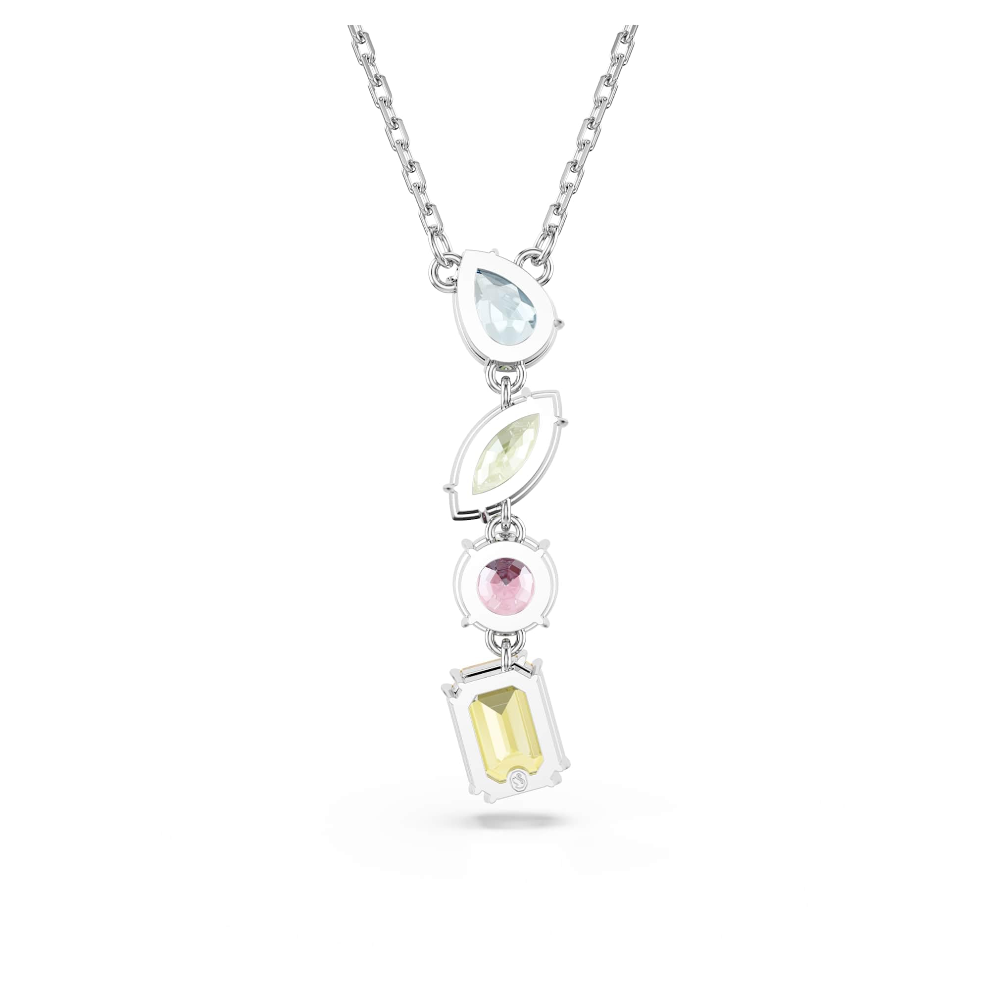 Swarovski Wisiorek Y Gema, Szlify różnorodne, Różnokolorowy, Powłoka z rodu