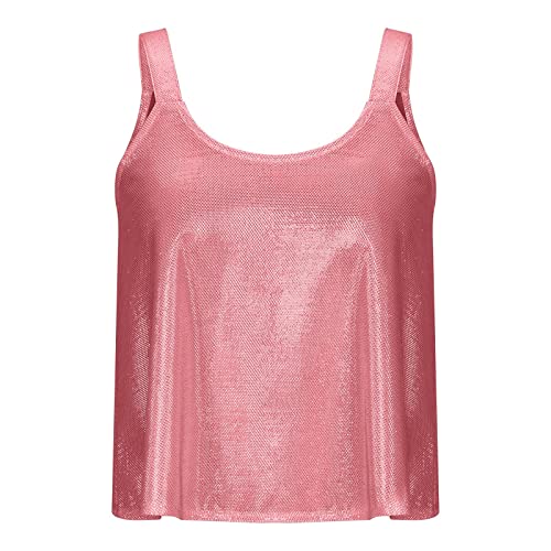 Girls Fashion Sequin Tank Tops Sparkle Shimmer Cami Vintage Disco Spaghetti Strap Sequin Camisole Bling Shirts Summer3