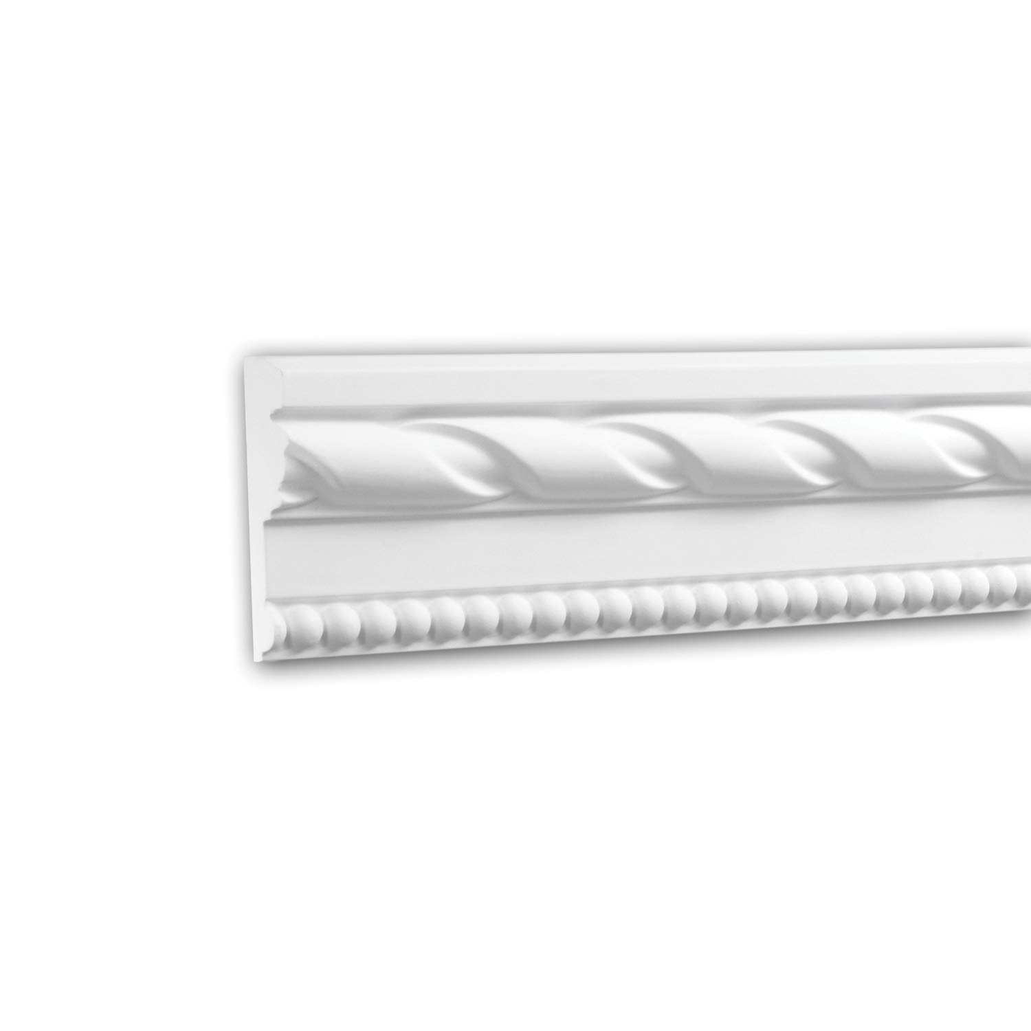 PRO[f]home® - Panel Moulding 151314 Dado Rail Decorative Moulding Frieze Moulding Neo-Classicism Style White 2 m Profhome