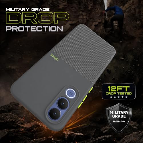 Image of AIBEX Premium Back Cover Case Compatible for Vivo V70 FE 5G | Scratch & Drop Tested Shockproof Matte Texture Case with Soft Microfibre Lining | Slim Fit Cover with Anti-Scratch Finish - Grey