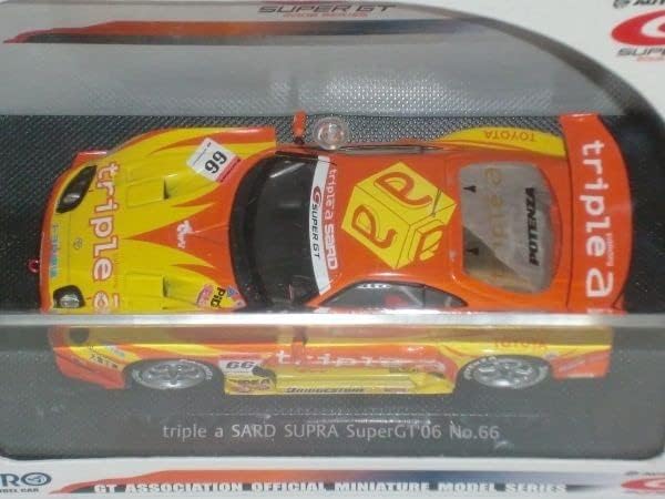 ☆1/43 EBBRO SUPER GT500 triple a SARD SUPRA GT No.66 オレンジ/黄