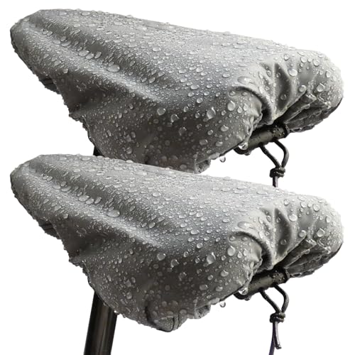 JIAJUNFS Waterproof Bicycle Seat Cover 2pcs Gray