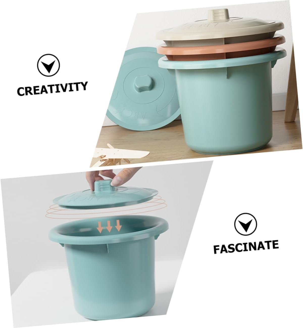 2pcs Boys and Girls Urine Pot Portable Travel Potty for Toddlers and Boys Plastic Potty Spittoon Lid Random Color