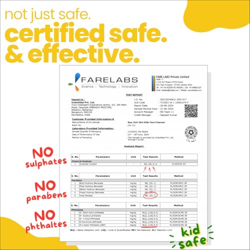 Image of Tuco Kids Face Wash | Perfect for Dull Skin | Infused with Turmeric, Kakadu Plum, Rosehip Oil, Safflower Oil, Witch Hazel | Ages 2-5, 4-10, 10-15, 5-10 Years | Paraben, Sulphate Free |100 mlPack of 2