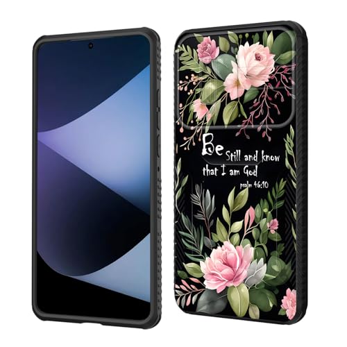 wiaekosef for Galaxy A36 5G/A56 5G Case Built in Slide Camera Lens Cover,Heavy Duty Shockproof Protection Dual Layer Case for Samsung Galaxy A36 5G/A56 5G 6.7" 2025,Flower Bible Verse Psalm 46:10